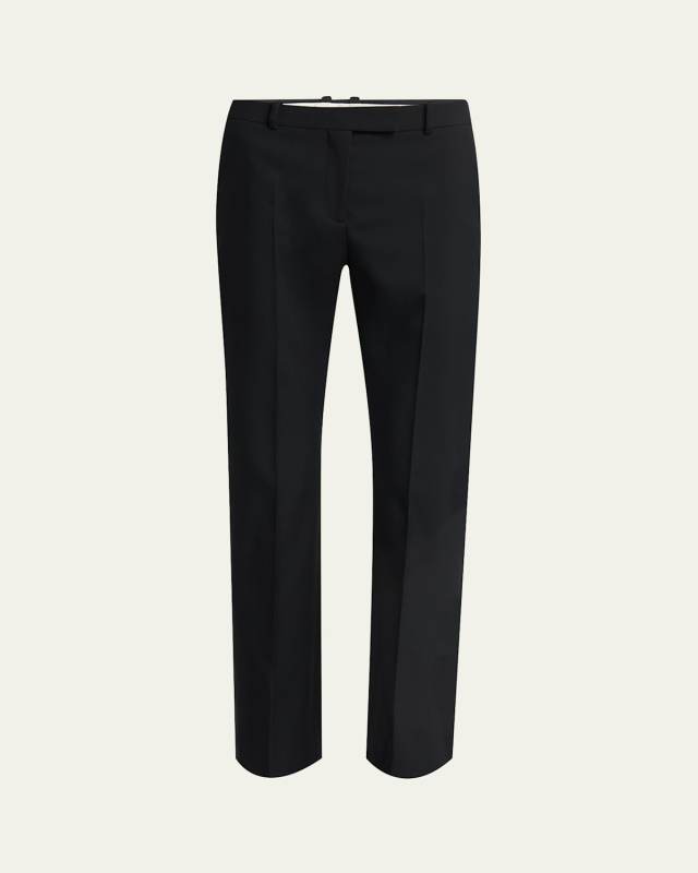 Tailored Cropped Wool Trousers